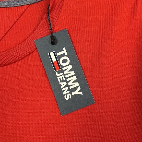 Tommy Hilfiger Men’s Cotton Flag T-Shirt Size M–XL Red -Multi Short Sleeve - Picture 4 of 10
